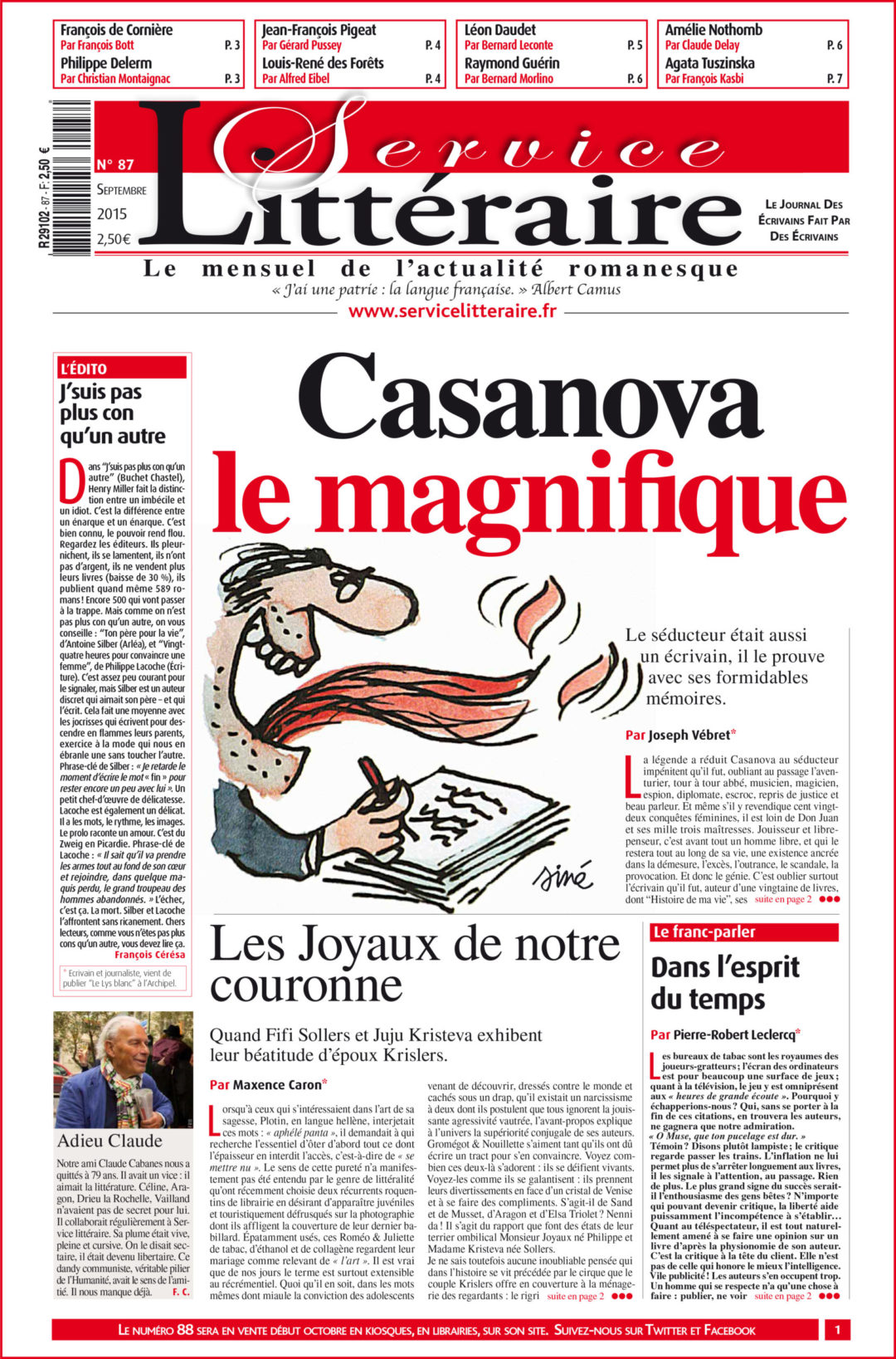 Numéro 87 - Septembre 2015 - Papier