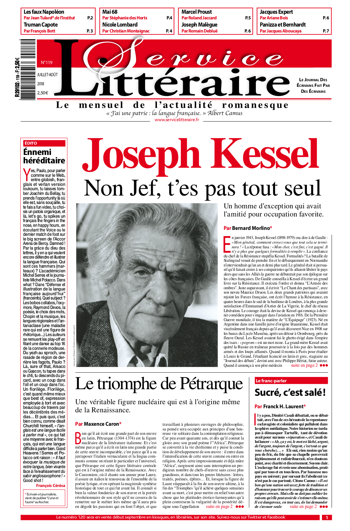 Numéro 119 - Juillet-Août 2018 - Papier